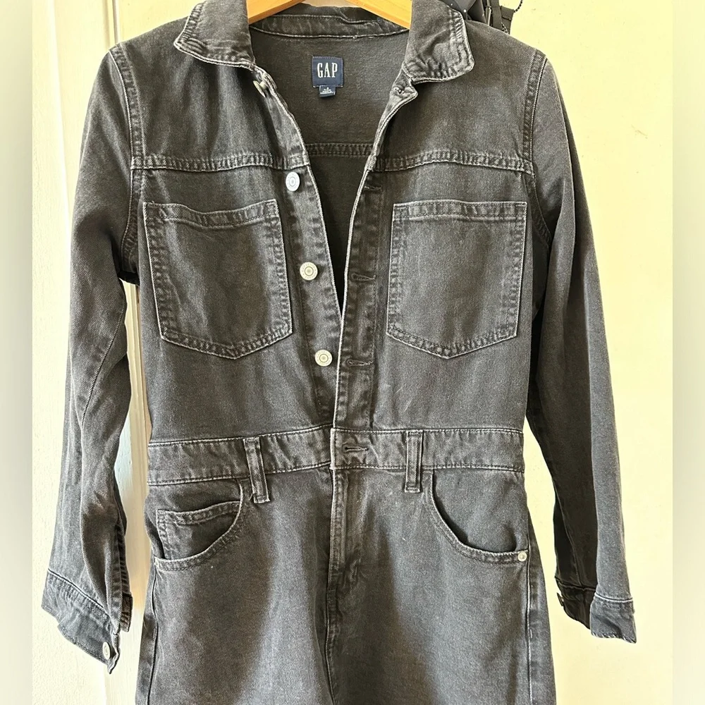DENIM UTILITY DRESS - Picture 1 of 3